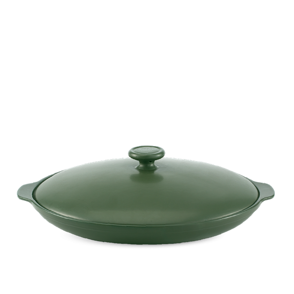 Chảo chiên dưỡng sinh 35cm + nắp - HealhyCook - Xanh rêu
