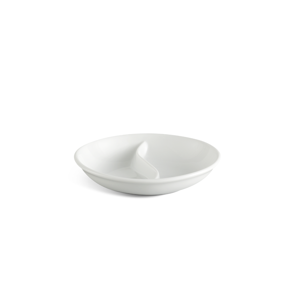 Chén Chấm Jasmine Lys 2 Ngăn Trắng Ngà