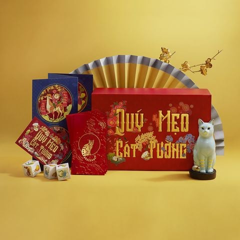  Combo Bình An (Mèo 17.4 cm xanh dương nhạt) 