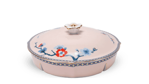  Combo Như Ý (Mèo 9.5 cm xanh rêu + Khay mứt Đào) 