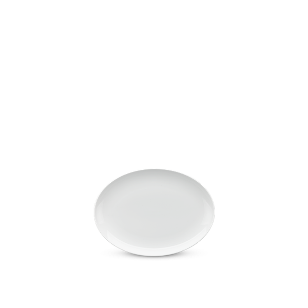 Dĩa elip - Camellia - Trắng