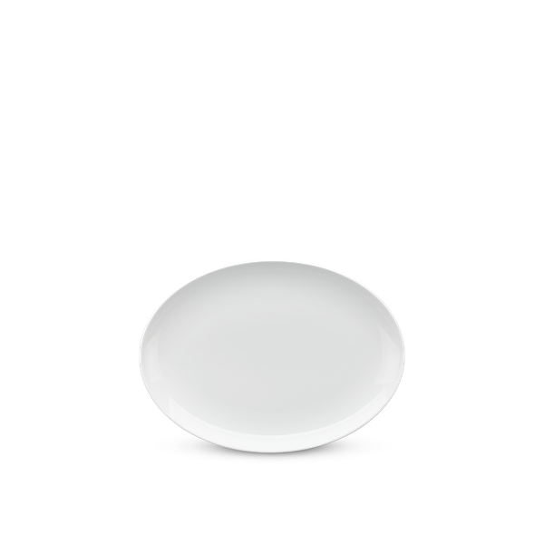 Dĩa elip - Camellia - Trắng
