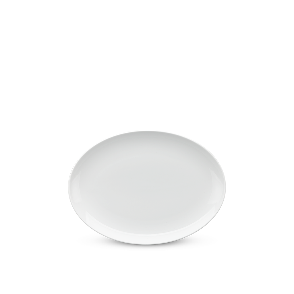 Dĩa elip 28 cm - Camellia - Trắng