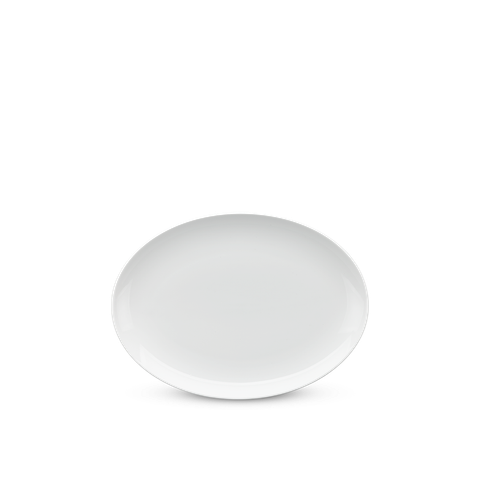  Dĩa elip 28 cm - Camellia - Trắng 