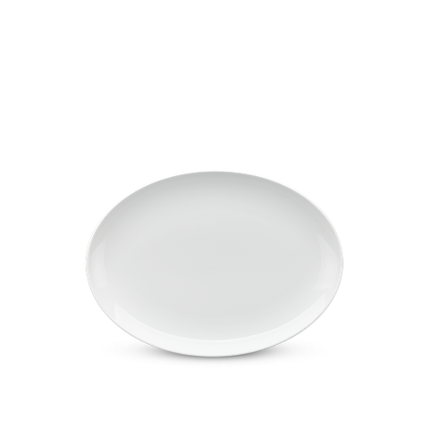  Dĩa elip 32 cm - Camellia - Trắng 