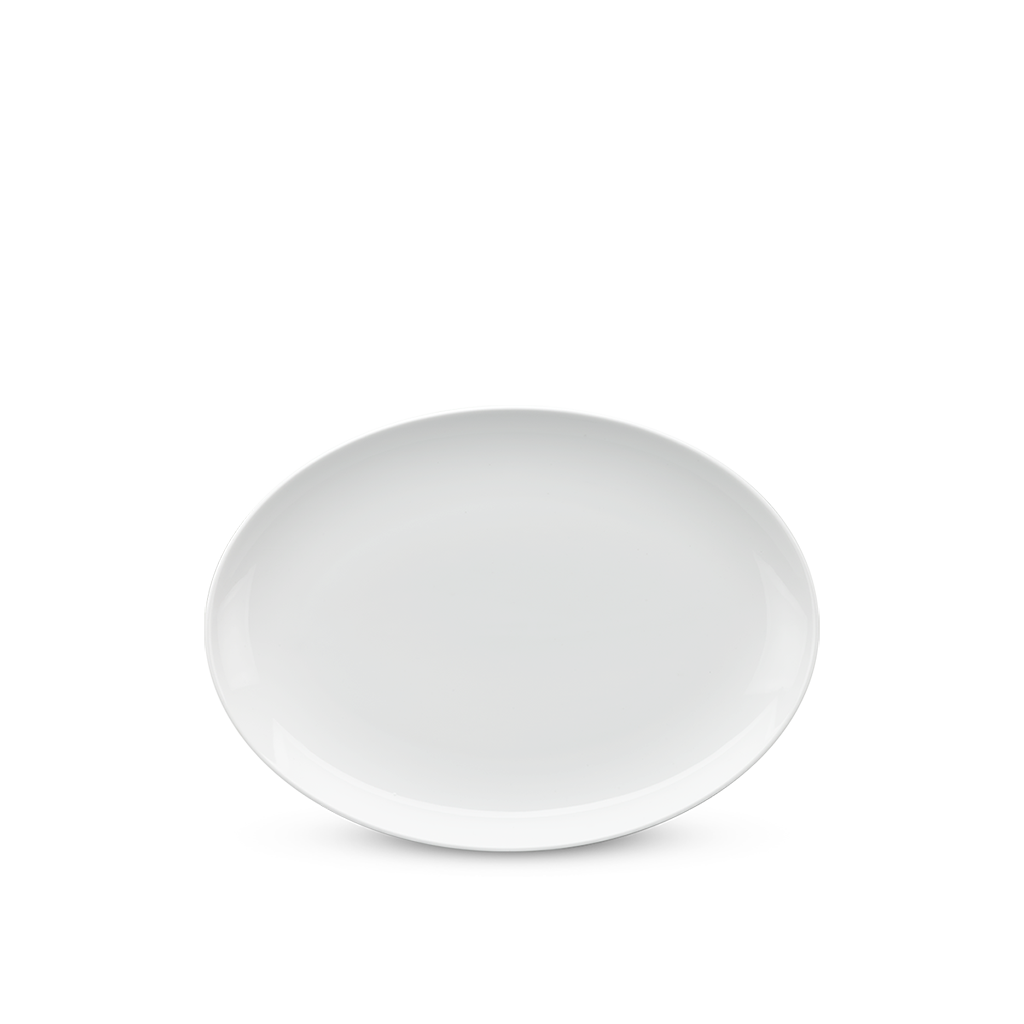 Dĩa elip 32 cm - Camellia - Trắng