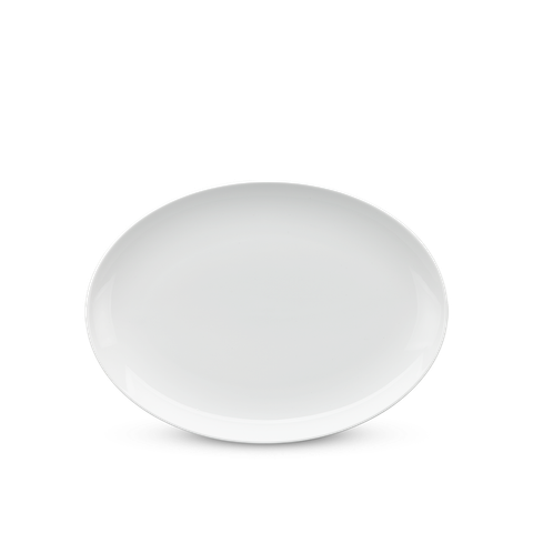  Dĩa elip 37 cm - Camellia - Trắng 
