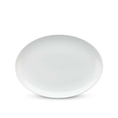  Dĩa elip 42 cm - Camellia - Trắng 