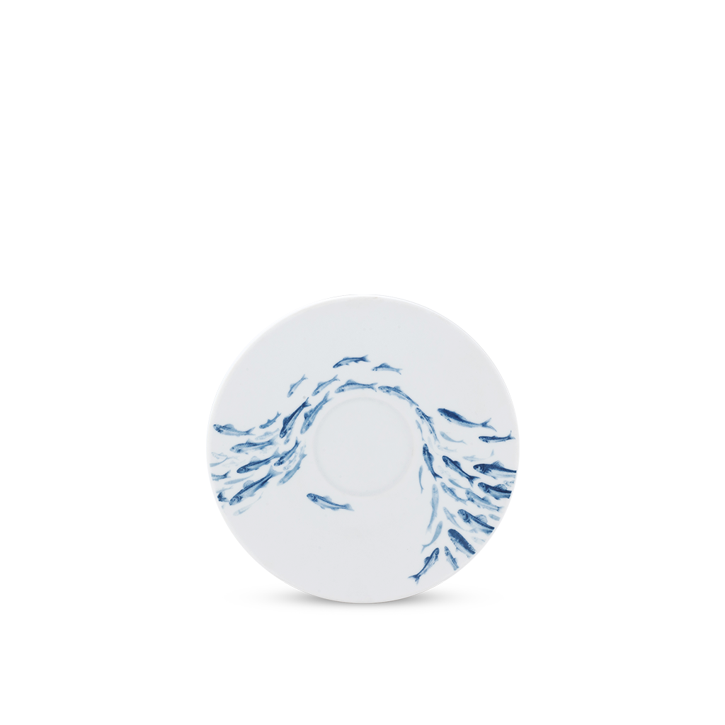 Dĩa Lót Chén Jasmine Cá Cơm Sương Mờ 15cm