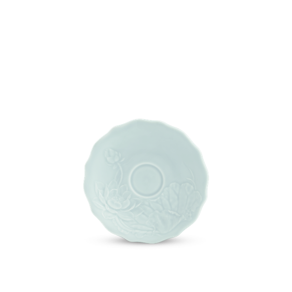 Dĩa lót tách 13 cm - Sen - Men Ngọc Sương Mờ