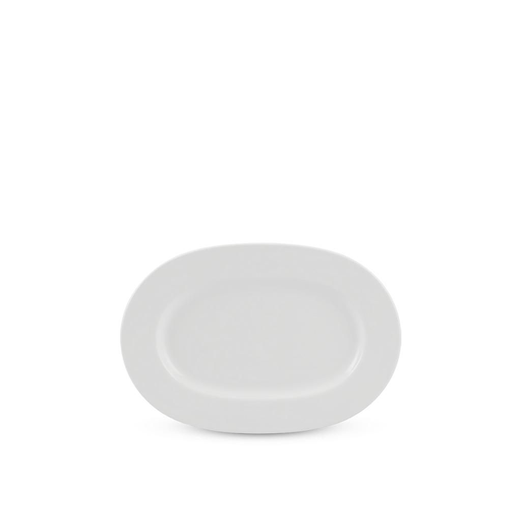 Dĩa oval - Camellia - Trắng