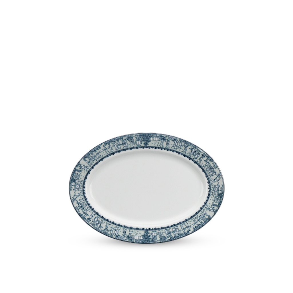 Dĩa oval - Jasmine - Vinh Quy Nhạt