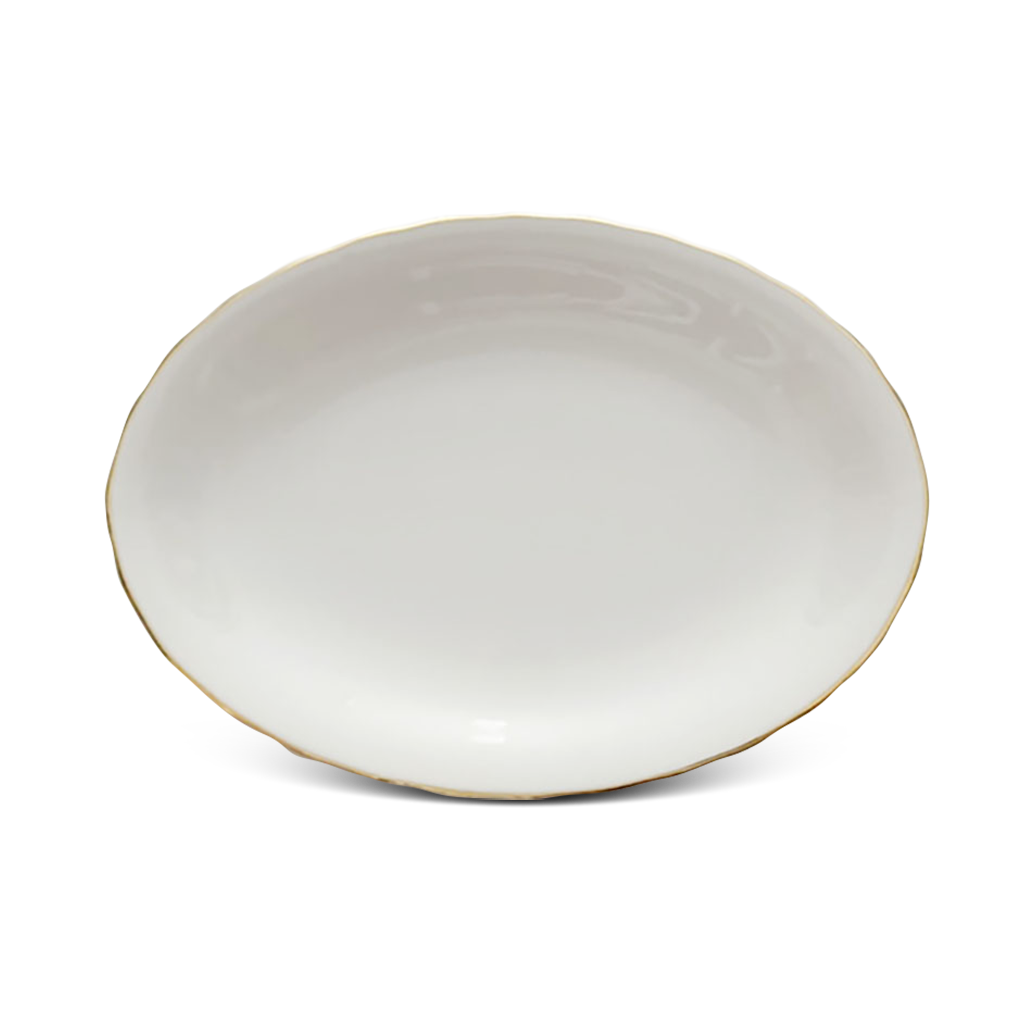 Dĩa oval - mẫu đơn ifp - chỉ vàng