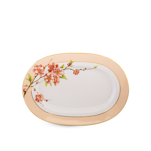 Dĩa oval 32 cm - Camellia - Hoa Đào