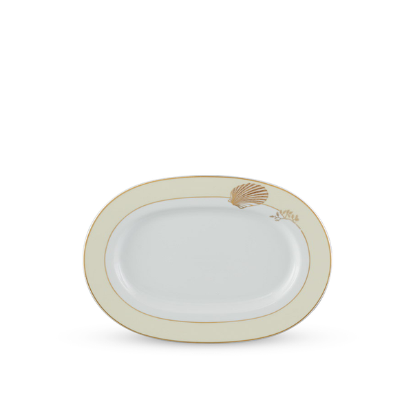 Dĩa oval 32 cm - Camellia - Hương Biển kem