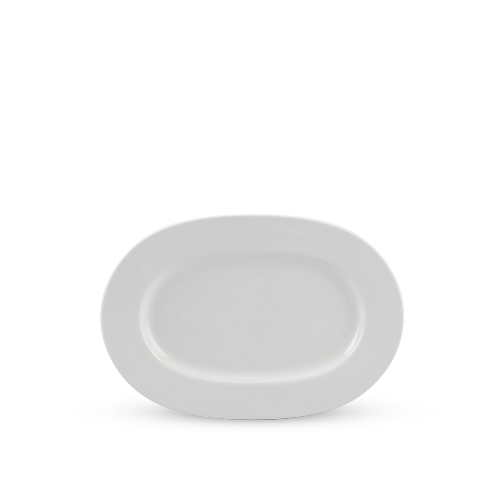 Dĩa oval - Camellia - Trắng
