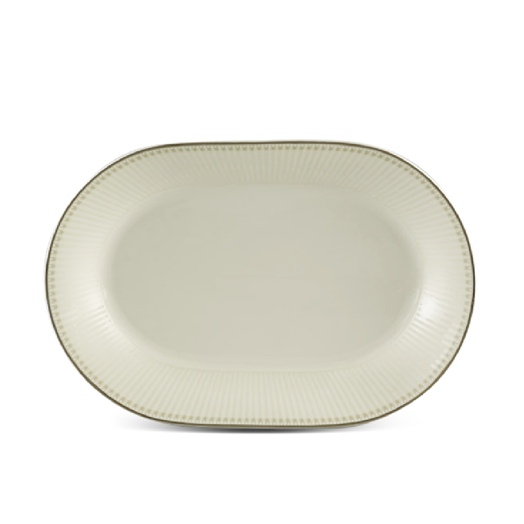 Dĩa oval 32 cm - tulip ifp - ngân sa