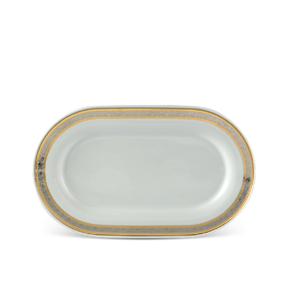 Dĩa oval 34 cm - Sago - Hoa Hồng