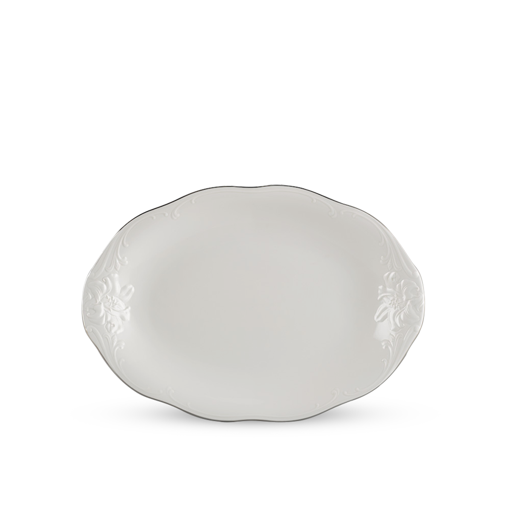 Dĩa oval - đài các ifp - chỉ bạch kim