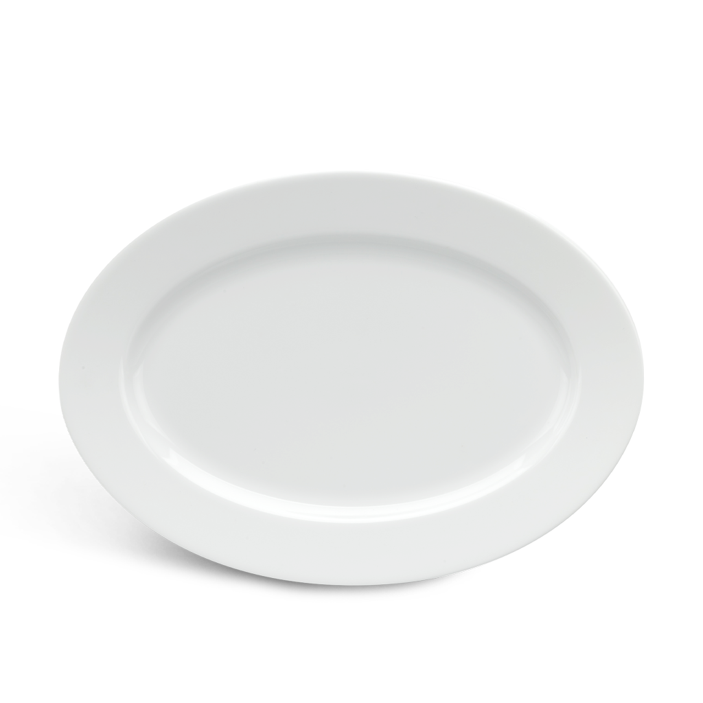 Dĩa Jasmine Oval Trắng