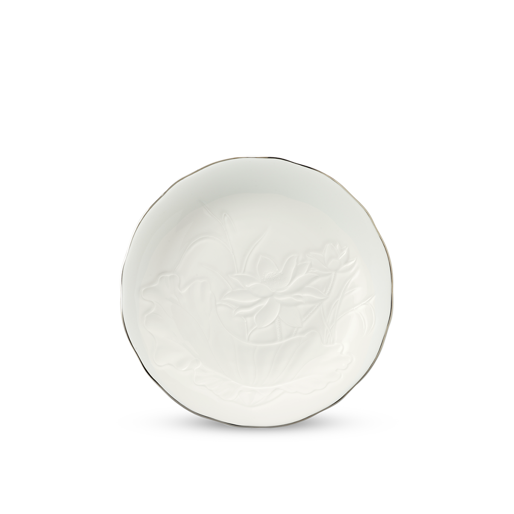 Dĩa tròn sâu 25 cm - sen ifp - chỉ bạch kim