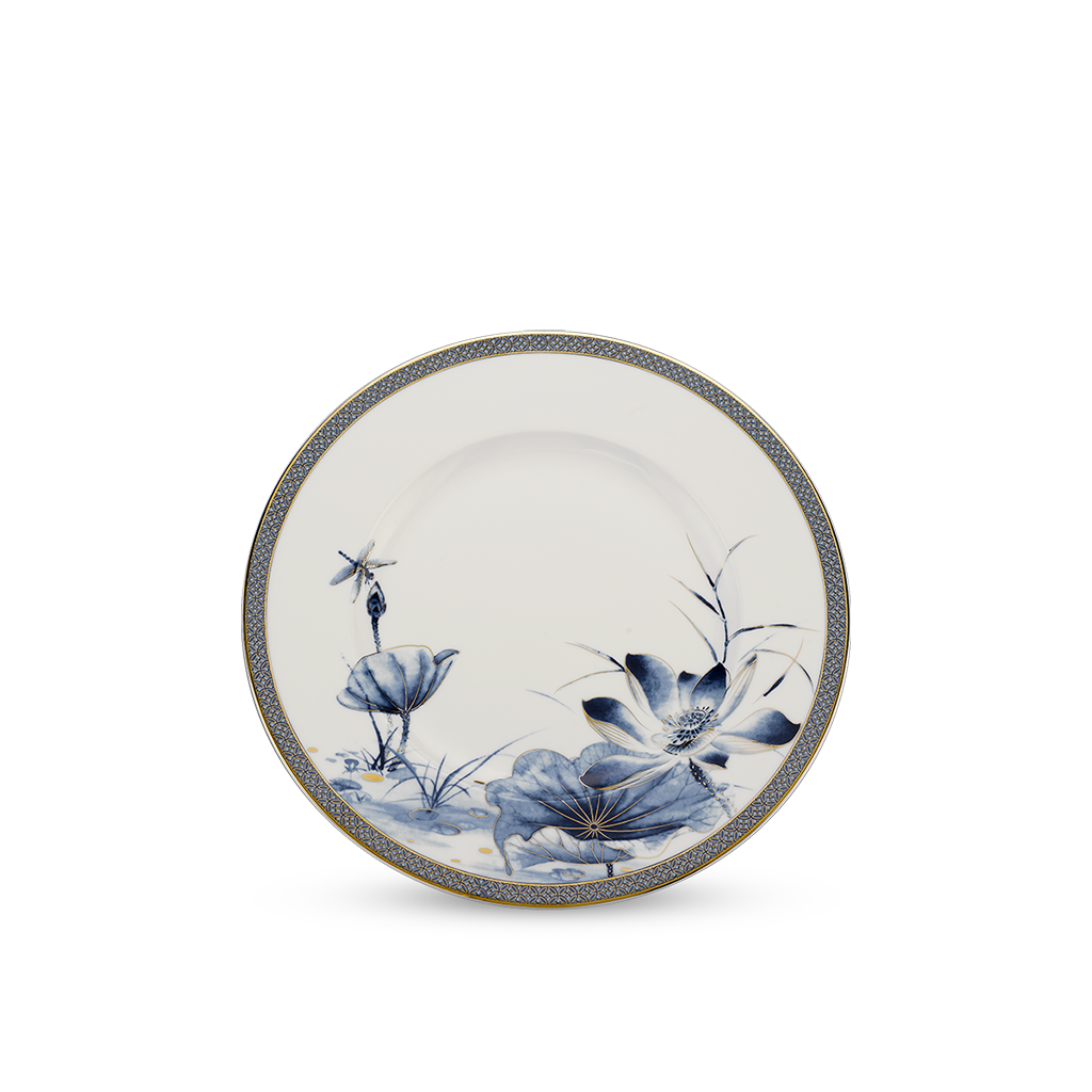 Dĩa tròn - hoàng cung - sen vàng