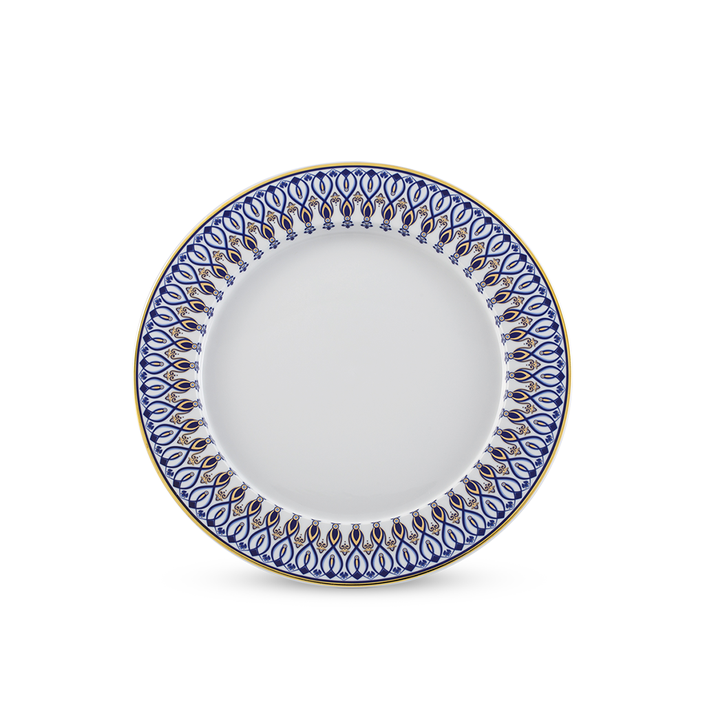 Dĩa tròn - gastroline - đồng tâm xanh dương