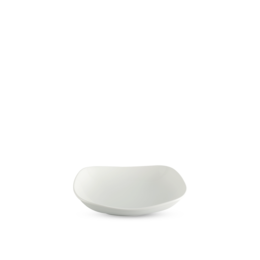 Dĩa vuông sâu 25 cm - Anh Vũ Lys - Trắng Ngà