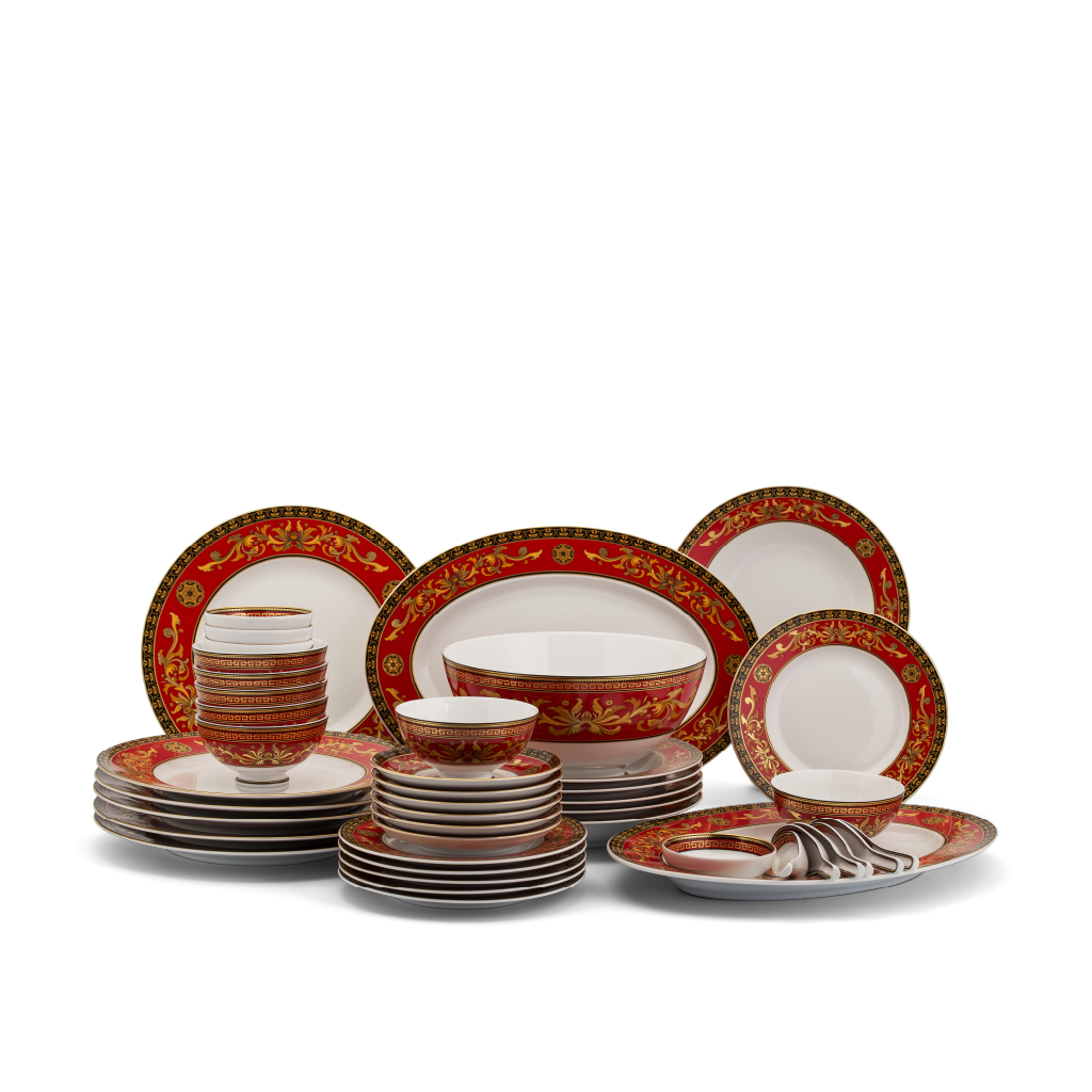 Bộ đồ ăn Âu-Á 45 sản phẩm - Hoàng Cung - Quốc Sắc