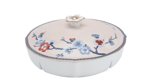  Khay mứt 5 ngăn - Hoa Đào Thịnh vượng 