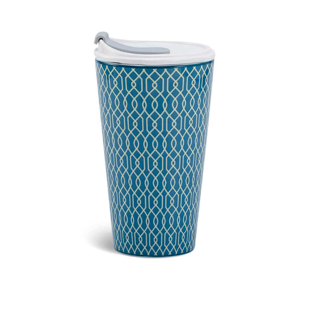 Ly sứ dưỡng sinh 0.48 L (K1) + nắp ống hút - Indigo (LTA)