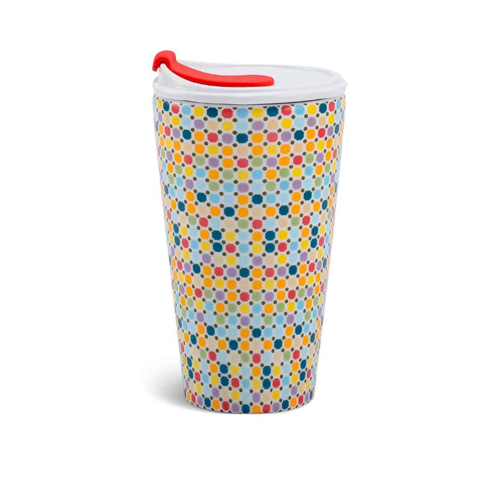 Ly sứ dưỡng sinh 0.48 L (K1) + nắp ống hút - Mosaic (LTD)