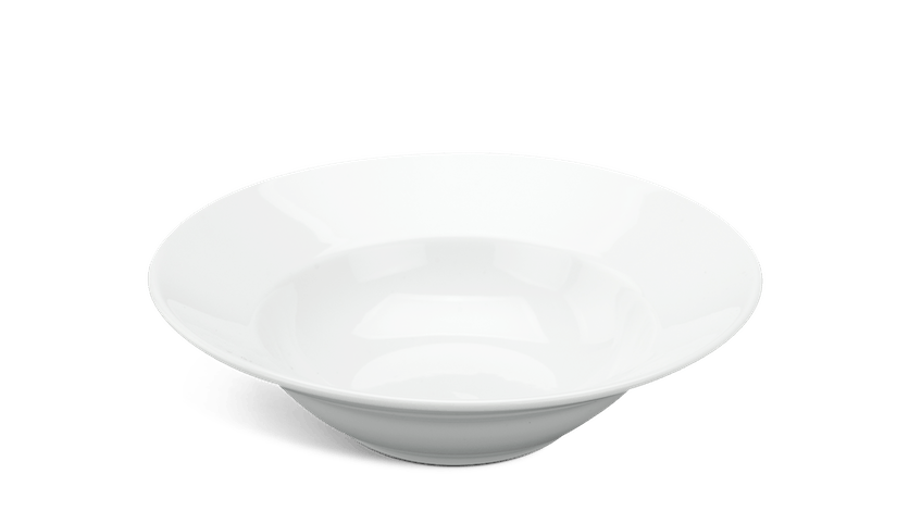 Dĩa vành sâu 23 cm - jasmine - trắng