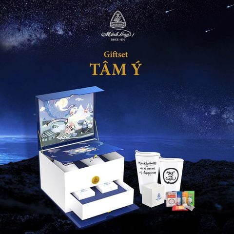  Combo Tâm Ý (Ly sứ dưỡng sinh + Hộp trà) 