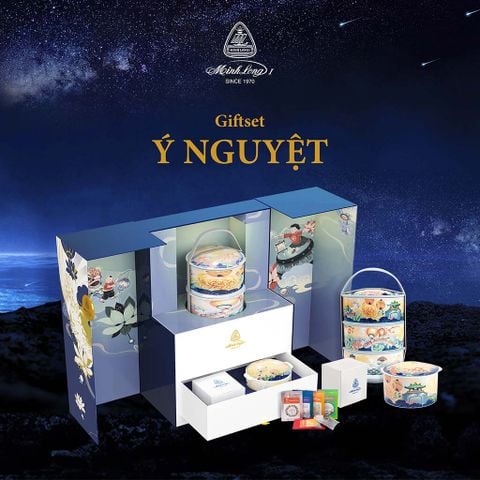  Combo Ý Nguyệt (Bộ hộp cơm sứ dưỡng sinh + Hộp dưỡng sinh tròn + Hộp trà) 