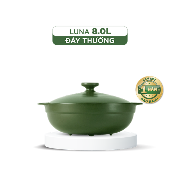 Chảo dưỡng sinh Luna (Chảo xào) 8.0 L + nắp