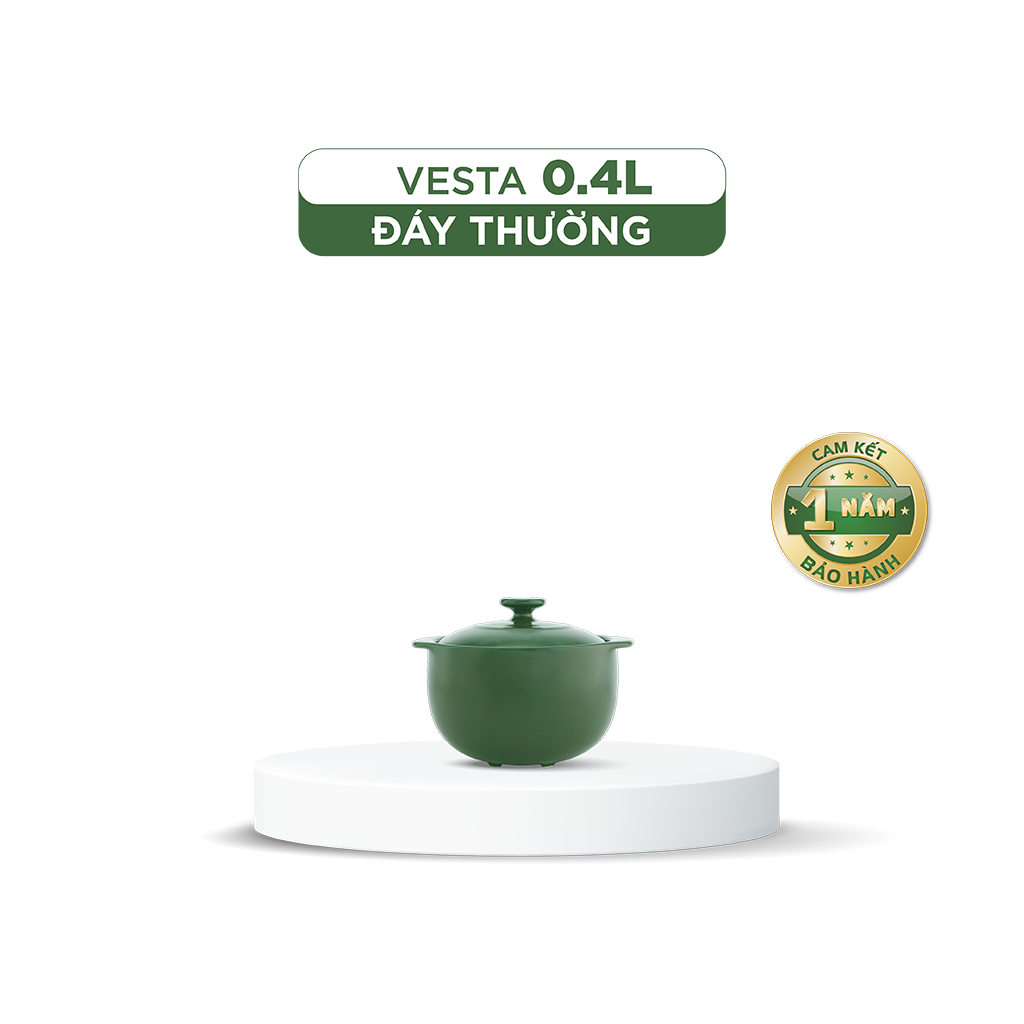 Nồi dưỡng sinh vesta (nồi tròn cao) 0.4 l + nắp