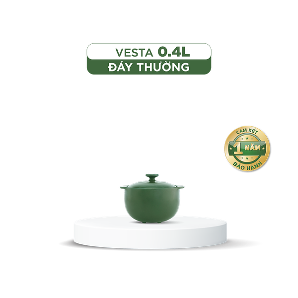 Nồi dưỡng sinh Vesta (Nồi tròn cao) 0.4 L + nắp