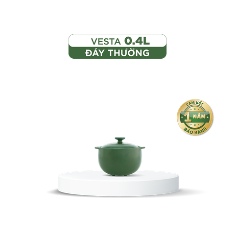  Nồi dưỡng sinh Vesta (Nồi tròn cao) 0.4 L + nắp 