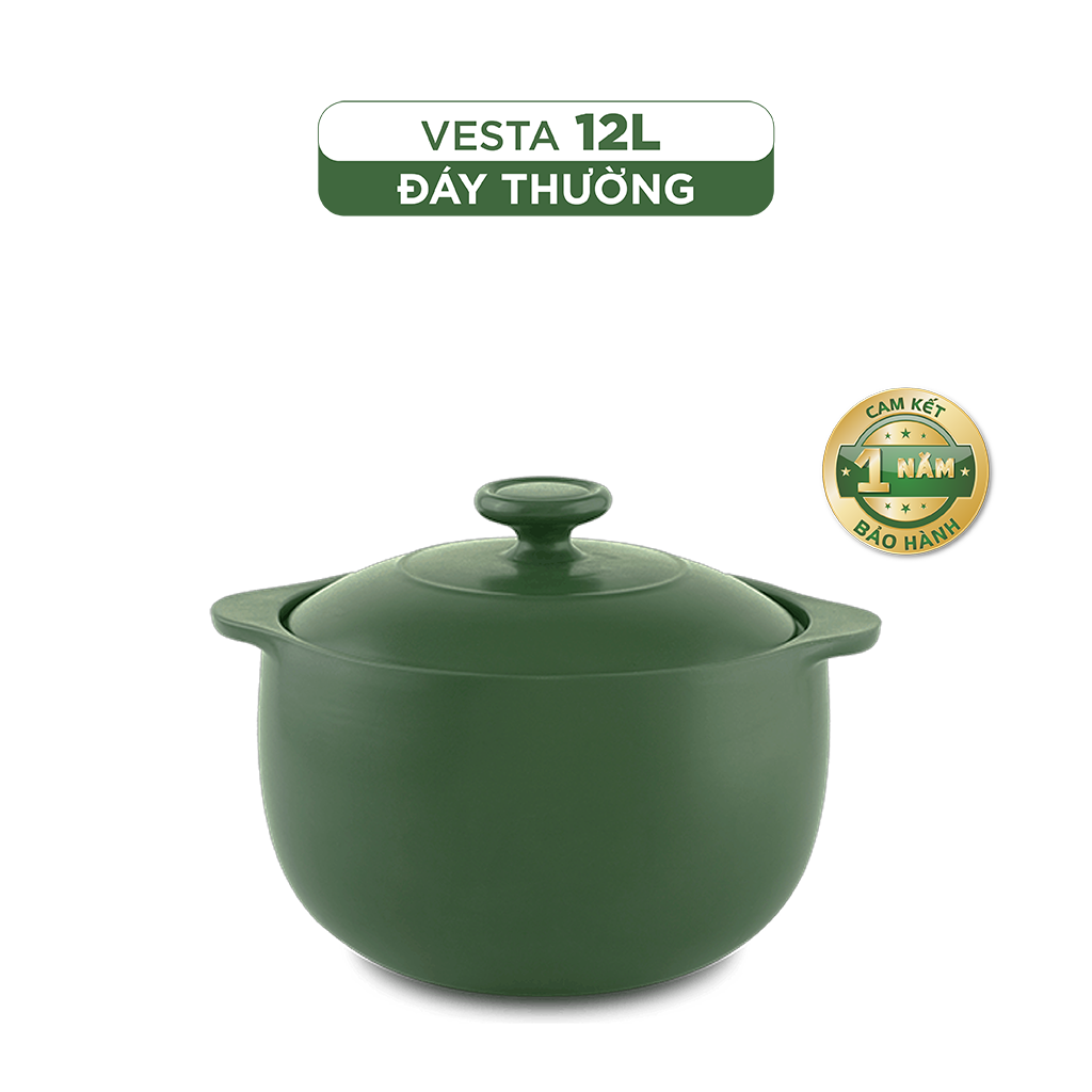 Nồi dưỡng sinh Vesta (Nồi tròn cao) 12 L + nắp