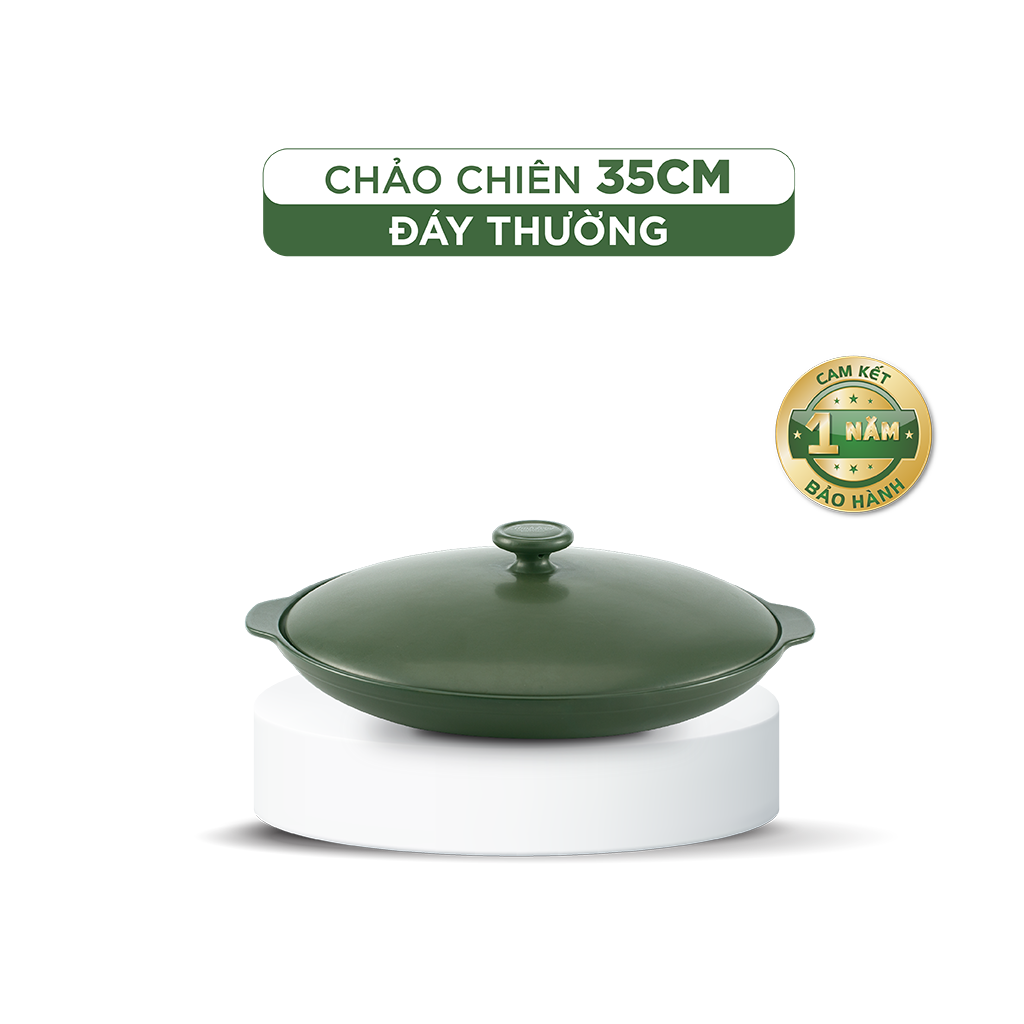 Chảo chiên dưỡng sinh 35 cm + nắp