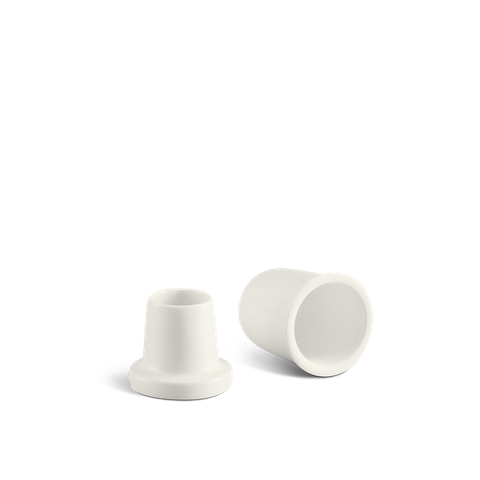  Hủ tăm 8 cm + nắp - Jasmine Lys - Trắng Ngà 