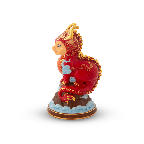  Tượng rồng Hảo Đức 13.5 cm - Màu Đỏ 