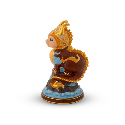  Tượng rồng Hảo Đức 13.5 cm - Màu Nâu. 