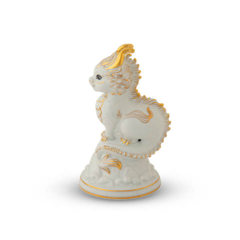  Tượng rồng Hảo Đức 13.5 cm - Màu Trắng 