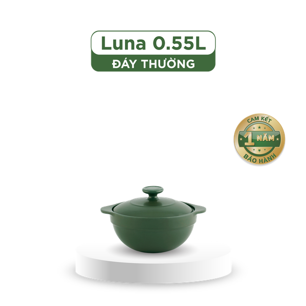 Nồi dưỡng sinh Luna 0.55L + nắp - Healthy Cook - Xanh Rêu