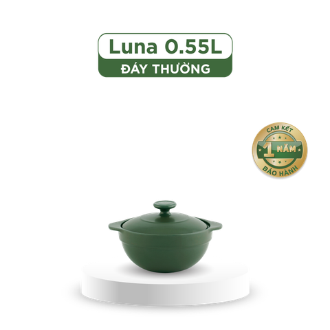  Nồi dưỡng sinh Luna 0.55L + nắp - Healthy Cook - Xanh Rêu 