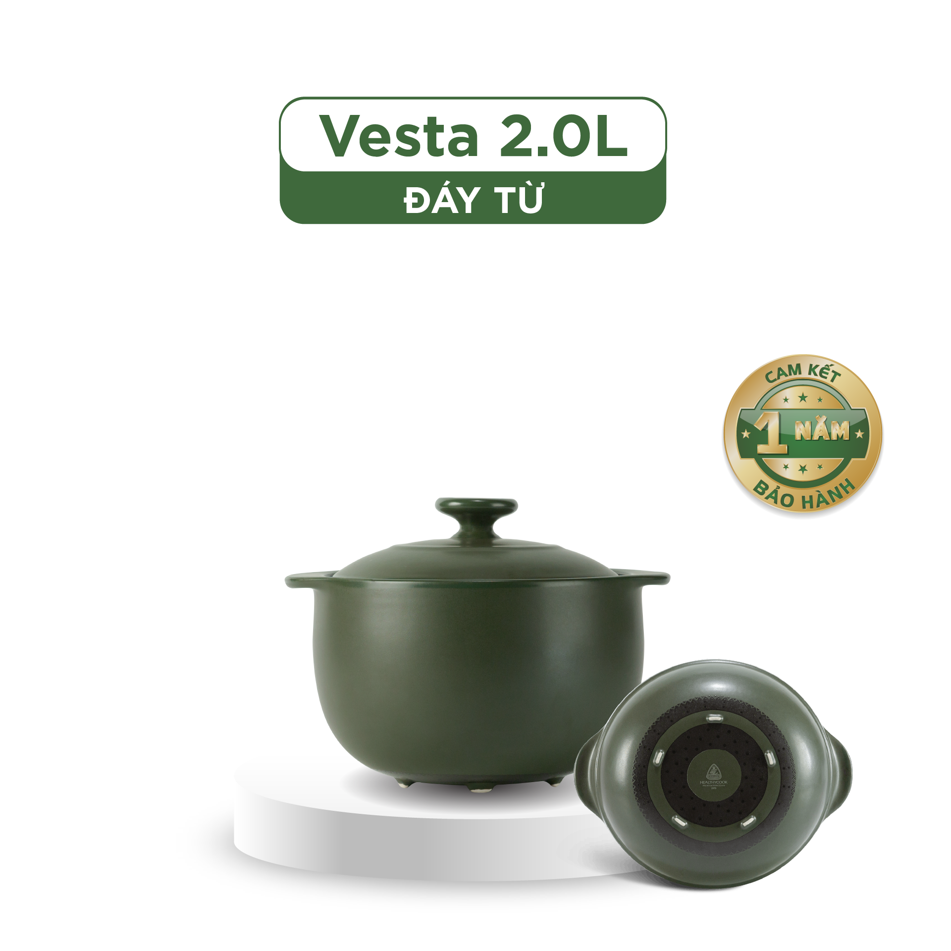 Nồi Dưỡng Sinh Vesta Nồi Tròn Cao 2.0L