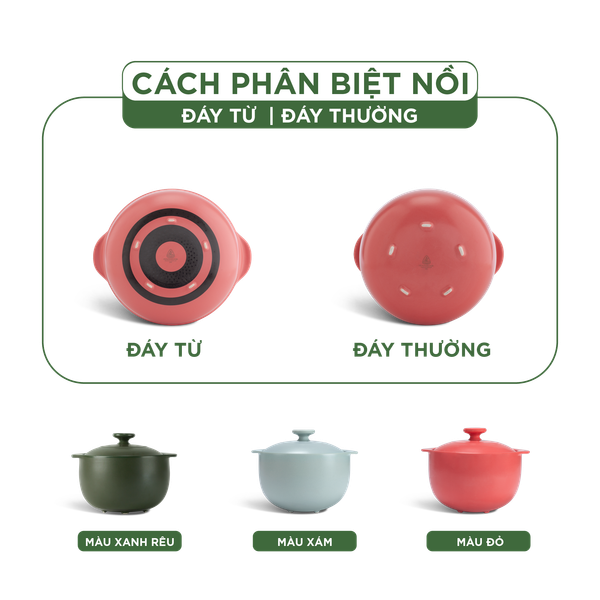 Nồi dưỡng sinh Vesta (Nồi tròn cao) 2.0 L + nắp (CK) (bếp từ) - Màu Đỏ 2