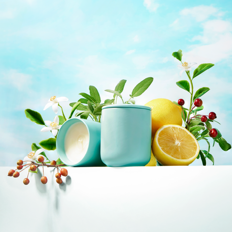  Nến thơm (K2) - Hương Hạ - Màu Xanh Dương 